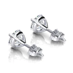14K White Gold Solitaire Round Diamond Martini Stud Earrings 0.25ct 9 14K White Gold Solitaire Round Diamond Martini Stud Earrings 0.25ct -The King Of Accessories 14k gold solitaire round diamond martini stud earrings 025ct backwh