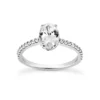 14K White Gold Unique Diamond Engagement Ring 0.84ct