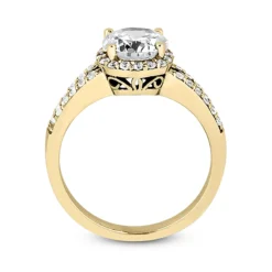 14K White Gold Unique Diamond Engagement Ring 0.88ct 4.5mm -The King Of Accessories 14k gold unique diamond engagement ring 088ct p 23602 additional yellow