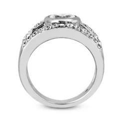 14K White Gold One Of A Kind Diamond Engagement Ring 1.02ct 10.5mm -The King Of Accessories 14k gold unique diamond engagement ring 102ct p 24100 additional white