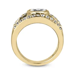 14K White Gold One Of A Kind Diamond Engagement Ring 1.02ct 10.5mm -The King Of Accessories 14k gold unique diamond engagement ring 102ct p 24100 additional yellow