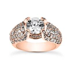 14K White Gold Unique Diamond Engagement Ring 1.54ct -The King Of Accessories 14k gold unique diamond engagement ring 154ct p 23593 rose 20220426