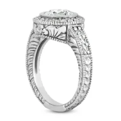 14K White Gold Unique Diamond Engagement Ring Set 0.96ct Band: 3.10mm, Eng.: 3.65mm 23 14K White Gold Unique Diamond Engagement Ring Set 0.96ct Band: 3.10mm, Eng.: 3.65mm -The King Of Accessories 14k gold unique diamond engagement ring set 096ct p 23582 additional white
