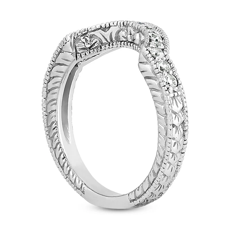 14K White Gold Unique Diamond Engagement Ring Set 0.96ct Band: 3.10mm, Eng.: 3.65mm 15 14K White Gold Unique Diamond Engagement Ring Set 0.96ct Band: 3.10mm, Eng.: 3.65mm - Image 15