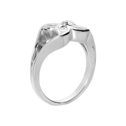 14K White Gold Women's Diamond Ring 0.60ct 9.7mm -The King Of Accessories 14k gold womens diamond ring 060ct p 29162 back white