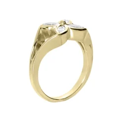14K White Gold Women's Diamond Ring 0.60ct 9.7mm -The King Of Accessories 14k gold womens diamond ring 060ct p 29162 back yellow