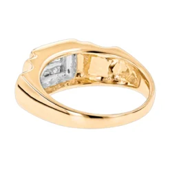 14K Yellow Gold Women's Diamond Ring Princess Diamonds 0.25ct -The King Of Accessories 14k gold womens diamond ring princess diamonds 03ct p 233 backye