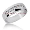 14K White Gold Diamond Wedding Band 0.63ct For Women