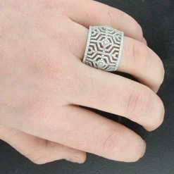 14K White Gold Women's Pave Diamond Ring 1.35ct -The King Of Accessories 14k gold womens pave diamond ring 135ct p 38722bod