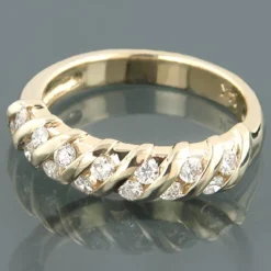 14K White Gold Women's Round Diamond Band 0.34ct