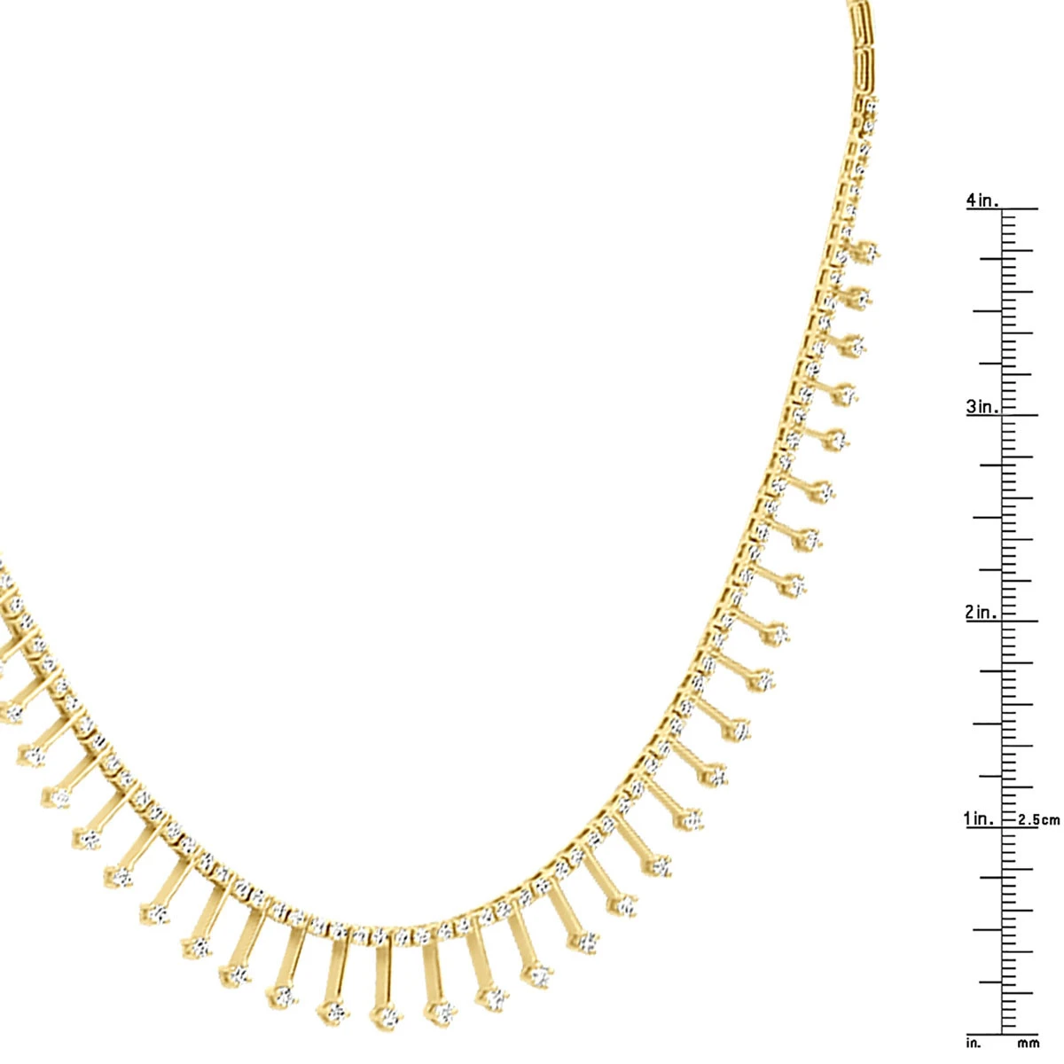 14K White Gold Women's Round Diamond Necklace 4.44ct 6 14K White Gold Women's Round Diamond Necklace 4.44ct - Image 6