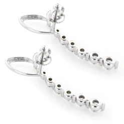 Journey Diamond Earrings For Women 14K White Gold 1.1ct 8 Journey Diamond Earrings For Women 14K White Gold 1.1ct -The King Of Accessories 14k journey diamond earrings 132ct p 22554 backwh