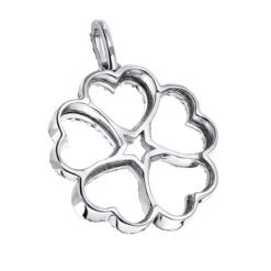 14K White Gold Multi Heart Diamond Pendant For Women Flower Design 0.35ct 9 14K White Gold Multi Heart Diamond Pendant For Women Flower Design 0.35ct -The King Of Accessories 14k multi heart diamond pendant 042ct p 22309 backwh