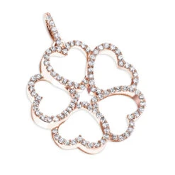 14K White Gold Multi Heart Diamond Pendant For Women Flower Design 0.35ct 8 14K White Gold Multi Heart Diamond Pendant For Women Flower Design 0.35ct -The King Of Accessories 14k multi heart diamond pendant 042ct p 22309 ro