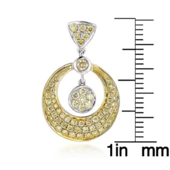 14K Yellow Gold Natural Yellow Diamond Drop Earrings 1.33ct 5 14K Yellow Gold Natural Yellow Diamond Drop Earrings 1.33ct -The King Of Accessories 14k natural yellow diamond drop earrings 133ct p 40644 ruler