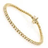 14K Yellow Gold Round Diamond Tennis Bracelet 2.2ct