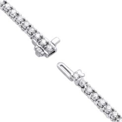 14K White Gold Round Diamond Tennis Bracelet For Women 3.55ct With 4 Prong Setting 15 14K White Gold Round Diamond Tennis Bracelet For Women 3.55ct With 4 Prong Setting -The King Of Accessories 14k round diamond tennis bracelet 355ct p 22423 backwh