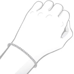 14K White Gold Round Diamond Tennis Bracelet For Women 3.55ct With 4 Prong Setting 18 14K White Gold Round Diamond Tennis Bracelet For Women 3.55ct With 4 Prong Setting -The King Of Accessories 14k round diamond tennis bracelet 355ct p 22423 bodwh