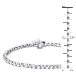 14K White Gold Round Diamond Tennis Bracelet For Women 3.55ct With 4 Prong Setting 21 14K White Gold Round Diamond Tennis Bracelet For Women 3.55ct With 4 Prong Setting -The King Of Accessories 14k round diamond tennis bracelet 355ct p 22423 rulerwh