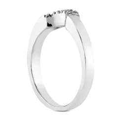 Thin 18K White Gold Diamond Engagement Band 0.06ct -The King Of Accessories 18k gold diamond engagement band 006ct p 30079 back white 20220426