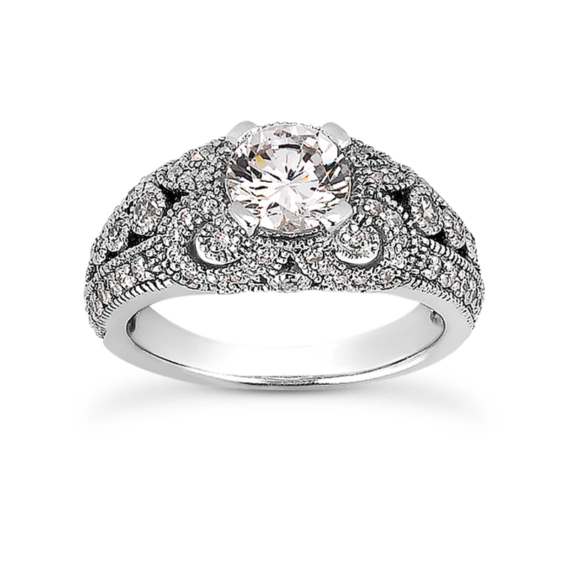 18K White Gold Diamond Engagement Ring 1.33ct 3.3mm 1 18K White Gold Diamond Engagement Ring 1.33ct 3.3mm