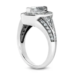 18K White Gold Diamond Engagement Ring 1.42ct 7.8mm 12 18K White Gold Diamond Engagement Ring 1.42ct 7.8mm -The King Of Accessories 18k gold diamond engagement ring 142ct p 35012 back white 20220420 20220426