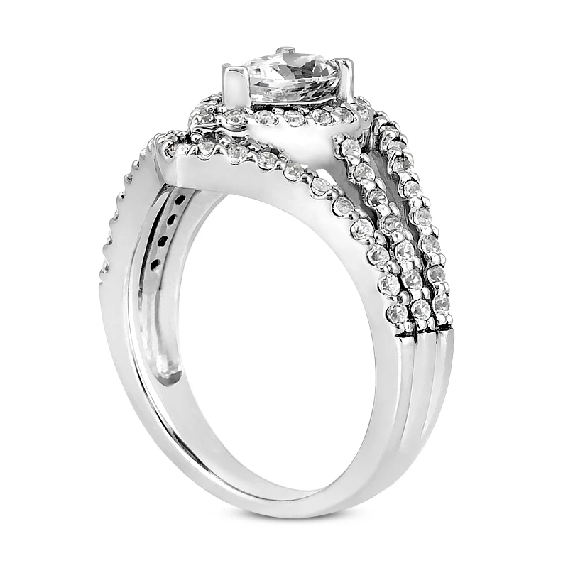 18K White Gold Diamond Engagement Ring 1.49ct 6.1mm 4 18K White Gold Diamond Engagement Ring 1.49ct 6.1mm - Image 4