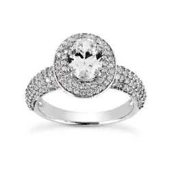 18K White Gold Diamond Engagement Ring 1.52ct