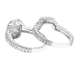 18K White Gold Diamond Engagement Ring Set 1.28ct -The King Of Accessories 18k gold diamond engagement ring set 128ct p 34934 backwh