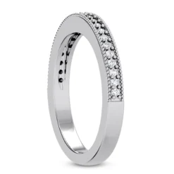 Thin 18K White Gold Diamond Engagement Wedding Ring 0.23ct 9 Thin 18K White Gold Diamond Engagement Wedding Ring 0.23ct -The King Of Accessories 18k gold diamond engagement wedding ring 023ct p 34774 back white 20220426