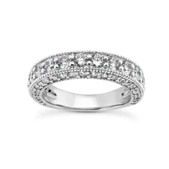 18K White Gold Diamond Engagement Wedding Ring For Women By Luxurman 1.5ct