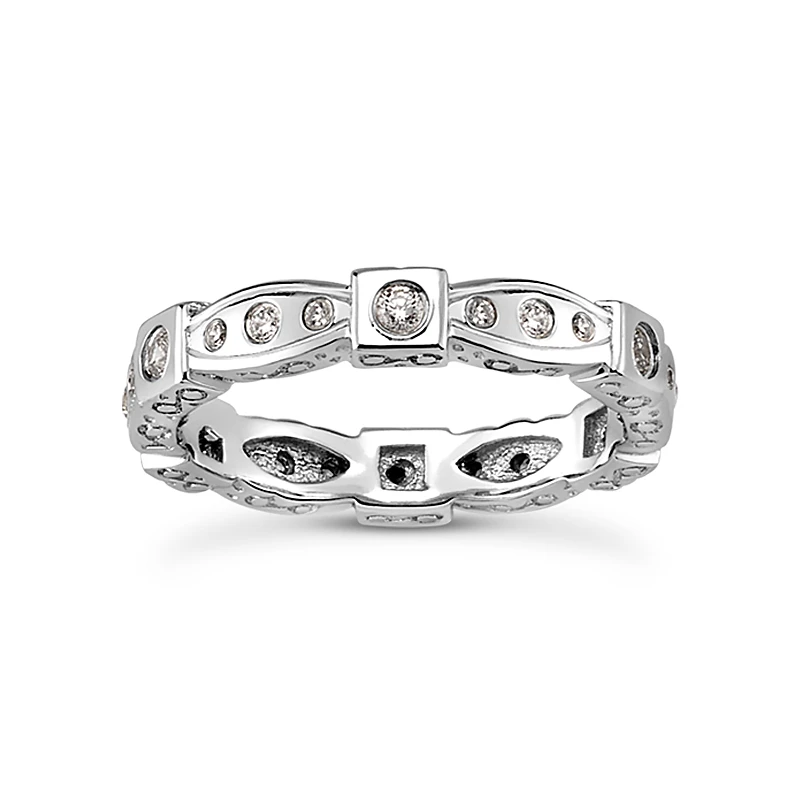 18K White Gold Diamond Eternity Band 0.24ct 1 18K White Gold Diamond Eternity Band 0.24ct