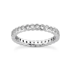 18K White Gold Diamond Eternity Band 3.40ct 4.7mm