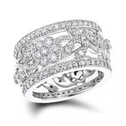 18K White Gold Diamond Eternity Ring 1.52ct