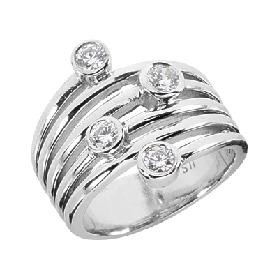 18K White Gold Diamond Right Hand Ring 0.51ct 1 18K White Gold Diamond Right Hand Ring 0.51ct