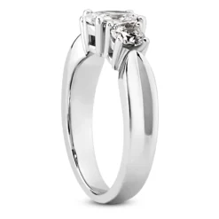 Thin 18K White Gold Diamond Three Stones Engagement Ring 1.05ct 3.7mm 12 Thin 18K White Gold Diamond Three Stones Engagement Ring 1.05ct 3.7mm -The King Of Accessories 18k gold diamond three stones engagement ring 105ct p 33530 back white 20220420 20220426