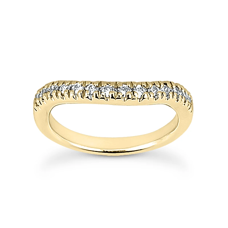 Thin 18K White Gold Diamond Wedding Band 0.30ct 2 Thin 18K White Gold Diamond Wedding Band 0.30ct - Image 2