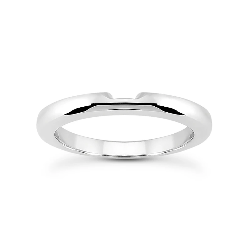 Thin 18K White Gold Engagement Wedding Band 2.5mm 1 Thin 18K White Gold Engagement Wedding Band 2.5mm