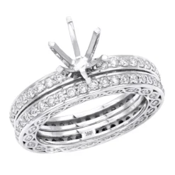 18K Rose Gold Eternity Diamond Engagement Ring Set 1.82ct 8 18K Rose Gold Eternity Diamond Engagement Ring Set 1.82ct -The King Of Accessories 18k gold eternity diamond engagement ring set 182ct p 6067 wh