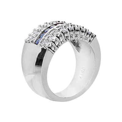 18K White Gold Ladies Diamond Ring 1.35ct 11.8mm 3 18K White Gold Ladies Diamond Ring 1.35ct 11.8mm - Image 3