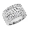 18K White Gold Ladies Diamond Ring 1.35ct 11.8mm