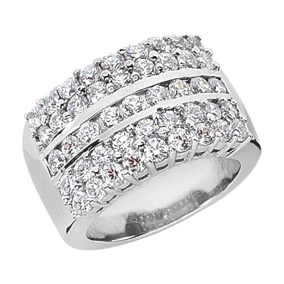 18K White Gold Ladies Diamond Ring 1.35ct 11.8mm 1 18K White Gold Ladies Diamond Ring 1.35ct 11.8mm