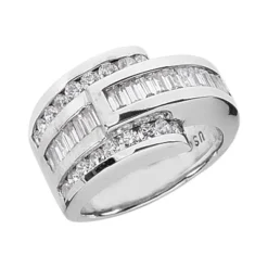 18K White Gold Ladies Diamond Ring 1.53ct
