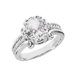 18K White Gold Ladies Diamond Ring 3.05ct