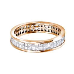 Thin 18K White Gold Princess Diamond Eternity Ring 1.29ct 7 Thin 18K White Gold Princess Diamond Eternity Ring 1.29ct -The King Of Accessories 18k gold princess diamond eternity ring 129ct p 6999 ro