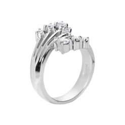 18K White Gold Right Hand Diamond Ladies Ring 0.42ct 16.3mm -The King Of Accessories 18k gold right hand diamond ladies ring 042ct p 31607 back white 20220426