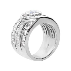 18K White Gold Right Hand Diamond Ladies Ring 3.01ct -The King Of Accessories 18k gold right hand diamond ladies ring 301ct p 31509 back white 20220426