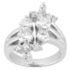 18K White Gold Right Hand Ladies Diamond Ring 1ct 4.3mm