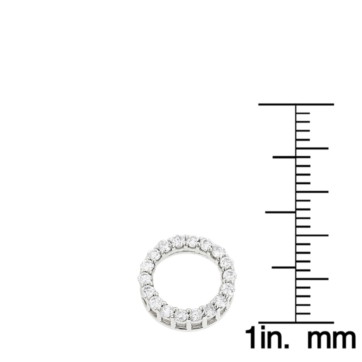 18K White Gold Round Diamond Circle Of Love Pendant 0.32ct 6 18K White Gold Round Diamond Circle Of Love Pendant 0.32ct - Image 6