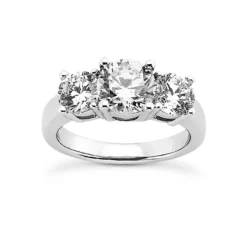 18K White Gold Round Diamond Engagement Ring Set 1.95ct Band: 2.50mm, Eng.: 2.80mm 18 18K White Gold Round Diamond Engagement Ring Set 1.95ct Band: 2.50mm, Eng.: 2.80mm -The King Of Accessories 18k gold round diamond engagement ring set 195ct p 30007 back white 20220420 20220426